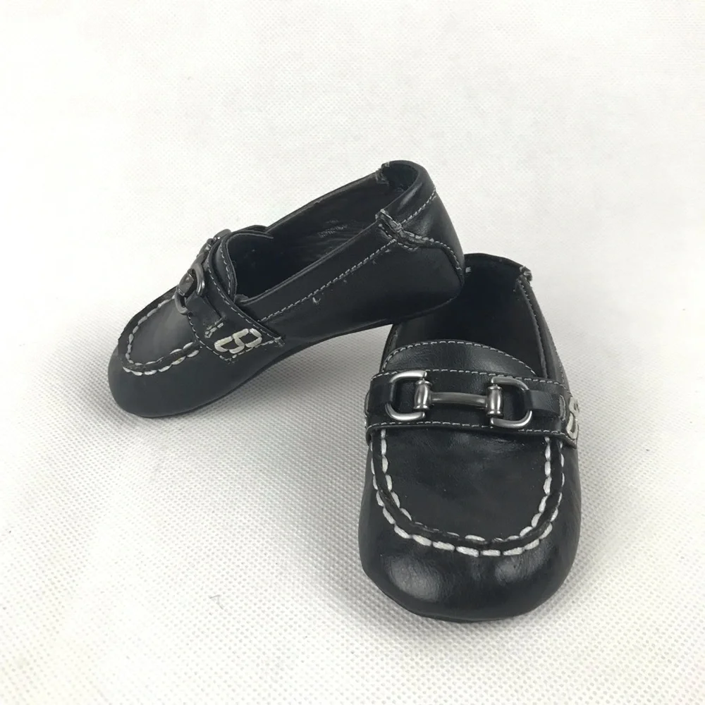 Cole Haan Mini Bit Size 4 Black Baby Boy Dress Shoes Formal Christening Preppy